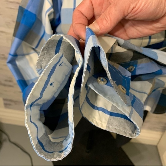 Eddie Bauer Blue White Plaid Active Casual Button Down Shirt Long Sleeves Sz 2XL - Picture 9 of 15